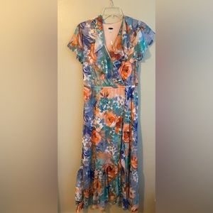 Floral wrap dress